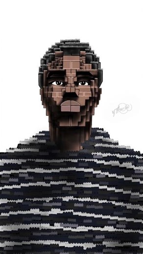 Lego Self-Portait by Meeee ‪@JadenArt‬ #lego #legoart #legoinspired