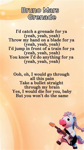 Bruno Mars - Grenade (Lyrics) 🎧🎤 #singwithme #musicshorts #viralmusic