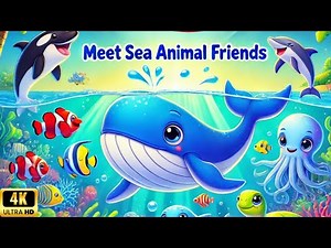 Meet Sea Animal Friends + Fun Songs & Peekaboo Game | Educational Video for Kids | Fun family game