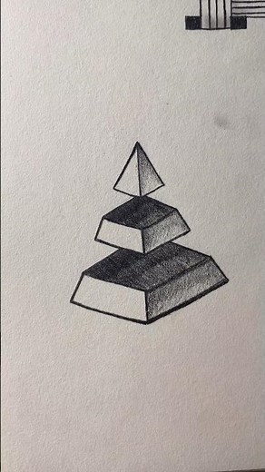 How to draw simple pyramid✨️