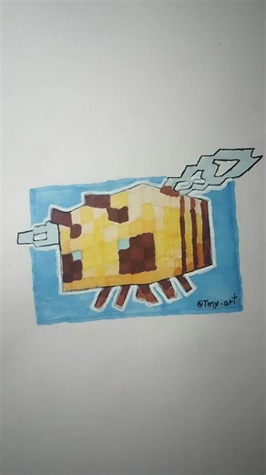 buzzy bee 🐝 #art #minecraft #drawing #shorts #bee