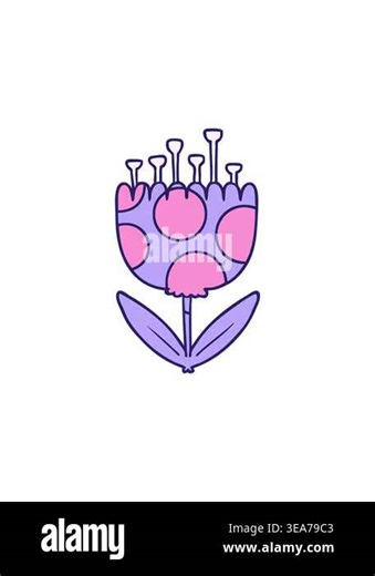 spinning motion animation of a cartoon patterned flower Stock Video Footage - Alamy