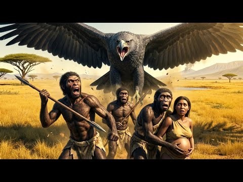 ALIEN & HOMINIDS vs GIANT THUNDER-BEAK MOTHER BIRD | Epic Prehistoric Battle for the Golden Eggs