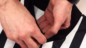 Black & White Basketball Referee Shirt with Side Panel