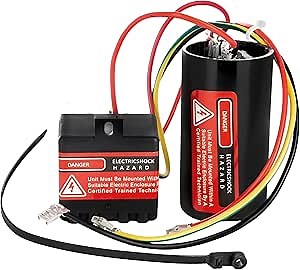 PartsBroz CSRU1 CSR-U1 Hard Start Device Compressor Kit - Compatible With 1 to 3 Ton Air Condition Unit - Ultra Durable Replacement Part Quick DIY