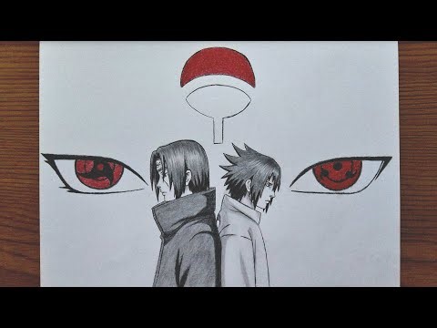 How To Draw Itachi And Sasuke Uchiha With Sharingan || Anime Pencil Drawing Tutorial