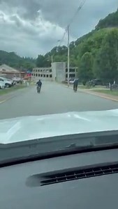 Chief Minor Allen and Deputy Chief James East picking up our patrol bikes after getting them marked Police from Martin Signs. They rode the bikes to the station to make sure they functioned properly. | Hazard Police Department
