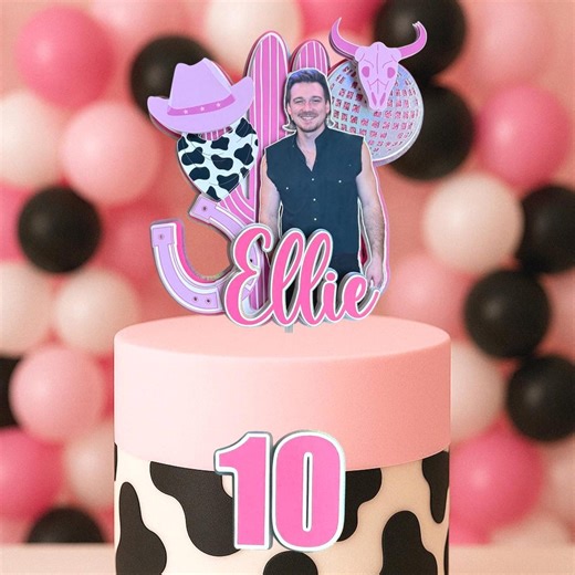 Country Music Cake Topper: Personalized Rustic Western Birthday Party Decor - Etsy