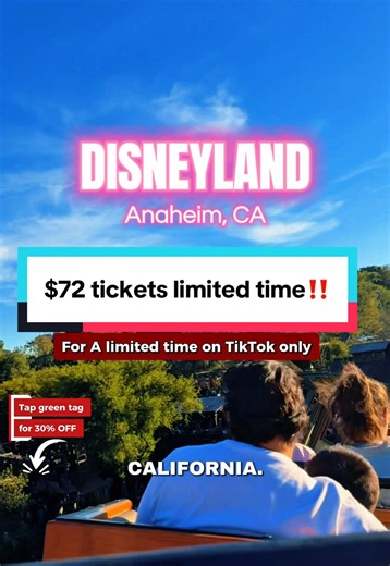 👉 TAP THE GREEN TAG ABOVE MY NAME to check the current Disneyland deal and prices! 🎢 DISNEYLAND TICKETS FOR $72?! 🎟️ And no, this is NOT an Anaheim resident deal. Anyone can get it! ✨ Up to 30% OFF select Disneyland tickets 🎟️ Tier 0 tickets can be around $72 💰 Save around $100 on select 3-day tickets 📅 Buy by September 23rd to get the discount. You can use eligible tickets after that date! Just remember: your Disneyland ticket and park reservation are separate, so make sure you link your 