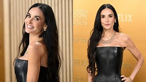 Demi Moore Embraces Playful Edge in Leather Bottega Veneta Corset Dress for SAG Awards 2025 Red Carpet