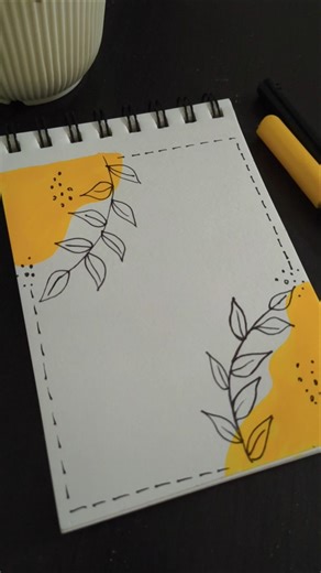 Easy Border design /Assignment front page design/ project work design #frontpage #art #shorts