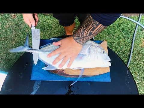 Fishing for Food with Friends in Hawaii - Catch And Cook - Papio Shore Side Sashimi
