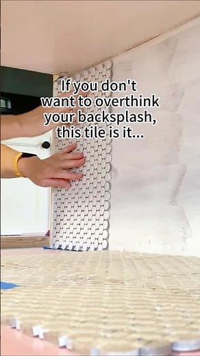Penny Round White Mosaic Tile Backsplash Install — Elegant, Durable & Easy to Clean!#backsplash