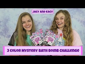 3 Color Mystery Bath Bomb Challenge ~ Jacy and Kacy