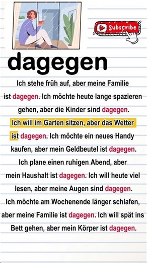 Deutsch lernen mit „dagegen“ im Alltag | A1–B1