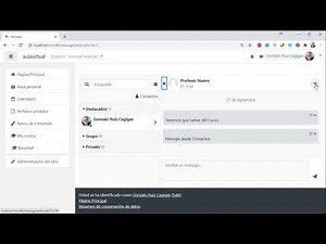 14. Tutorial de Moodle para Profesores Principiantes. Mensajes.