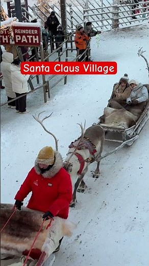 Inside Santa Claus Village, Rovaniemi/ Finland 🇫🇮 #weihnachtsmanndorf #reindeer #snow