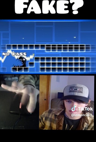 Geometry Dash Fake? #geometrydash #challenge #fyp #lemoncak3