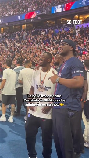Yes, the rapper joined the victory lap as if he’d won the Champions League himself 😅 #psg #ucl