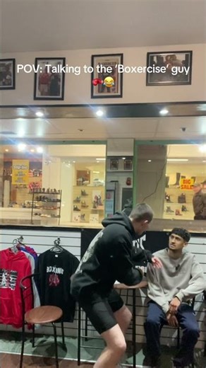 POV: Talking to the ‘Boxercise’ guy #boxinglife #boxing #funny #boxingtraining #skits #prank