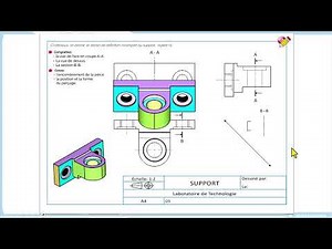 Coupe & Section : Exercice (Palier )