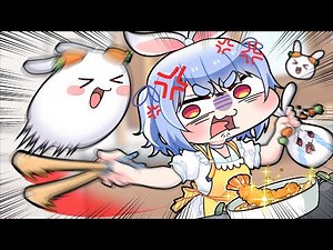 Usada Pekora fights with Nousagi during her cooking stream【Komainu / Clip / Hololive】