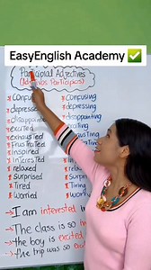 PARTICIPIAL ADJECTIVES 👩🏻‍🏫 #easyenglishtv #aprenderingles ✅✅ | EasyEnglish TV