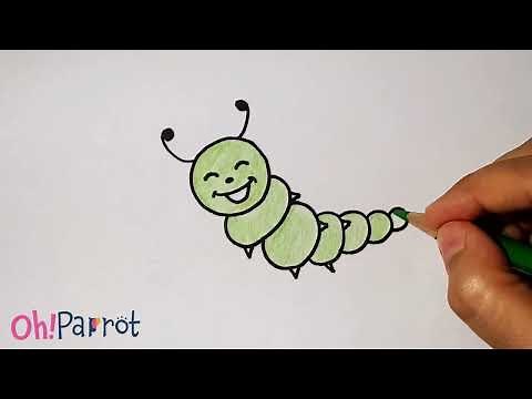 Easy Caterpillar Drawing | Step by Step Guide for Kids