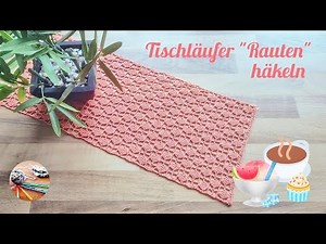Crochet diamond table runner 😍easy crochet pattern👍