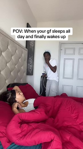 Excited Girlfriend Waking Up: Relatable Couples' Video