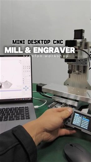SVANFON Mini Desktop CNC Mill&Engraver,Compact Benchtop CNC Router, Portable DIY CNC Milling Machine
