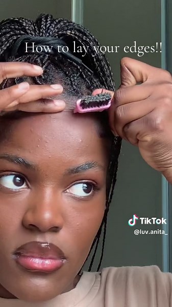 How to Lay Your Edges with Knotless Braids Tutorial