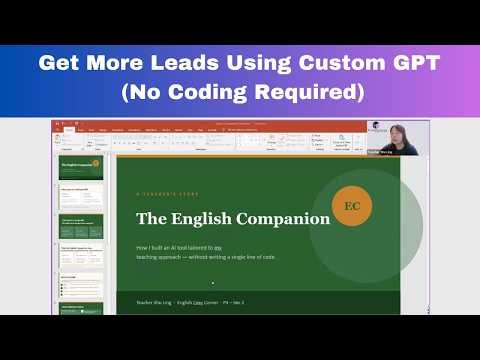 How Shu Ling Built an AI Tutoring Tool (No Coding Required!) Claude, Custom GPT & Lovabale