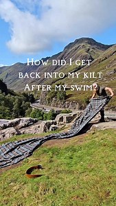 How did I get back into my kilt after my swim? Just like this! Now...to answer a few questions below. Are there rules with underwear? Yes. If it's a hire kilt, borrowed, you're out in public etc. then wear underwear. Nobody wants to see your crown jewels flying about AND if the kilt isn't yours, whoever it belongs to doesn't want your junk pressed against their fabric. Or maybe they do? 🤷‍♂️ Just check first. Am I wearing a kilt here? Technically no. The pattern - that's tartan. The blanket - t