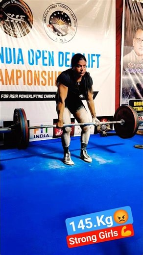 145.Kg Deadlift Strong Girl 💪 #shorts #shortsfeed #youtubeshorts 😡