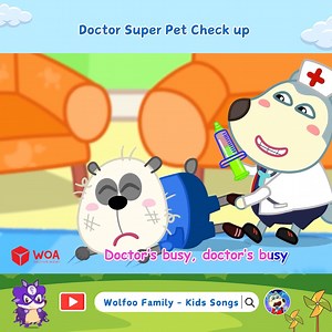 Let's doctor Wolfoo and super pet the nurse check up for your health! 👉 Stay tuned for new songs on the Wolfoo Family - Kids Songs YouTube channel #wolfoo #cartoonforkids #NurseryRhymes #kidssongs #babysongs | Wolfoo Nursery Rhymes