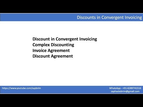 BRIM - Convergent Invoicing, Complex Discounting, Invoice Agreement, Discount Agreement