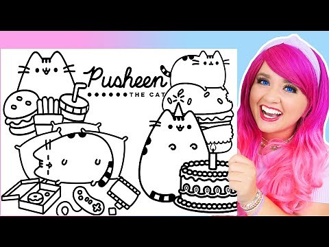 Coloring Pusheen Snacks, Cake & Food Coloring Pages | Markers