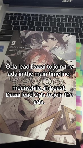 the day i picked up dazai was so good pls read it. its one book with two different outcomes. #bsd #bungoustraydogs #dazaiosamu #odasaku #dazai
