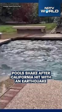 California Earthquake: Video Captures Pools Shaking After 7.0 Magnitude Earthquake Hits California