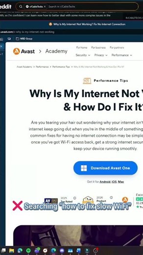 Searching "how to fix slow WiFi" vs Diagnosing first 📶