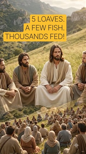 Jesus Fed Thousands With Just 5 Loaves & 2 Fish — A Miracle of Faith ✝️ #god #jesus #faith #bible