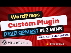 Create a Custom Plugin in WordPress in Just 3 Minutes 🚀 | Step by Step Tutorial