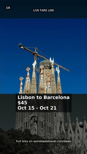 8 cheap flights found today | Live Fare Links #Shorts