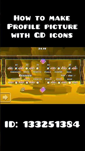 How to make PFP with GD icon Tutorial #geometrydash #geometrydashplayer #geometrydashshowcase