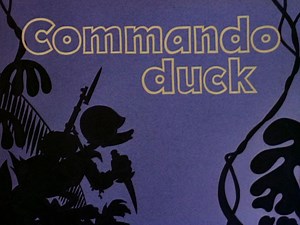 迪士尼动画唐老鸭突击队员鸭 Commando Duck.1944.重制版标题卡第一版