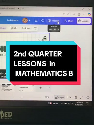 Grade 8 Mathematics Lessons for 2nd Quarter