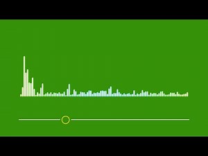line audio spectrum green screen video with loading bar