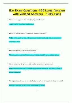 Bar Exam Questions 130 Latest Version with Verified Answers 100 Pass206