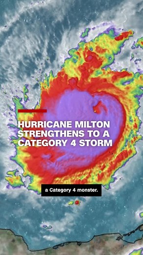 Hurricane Milton is now a Category 4 storm that is intensifying and will strengthen further over the record-warm Gulf of Mexico, potentially to Category 5. CNN's Derek Van Dam explains its rapid intensification. #cnn #news